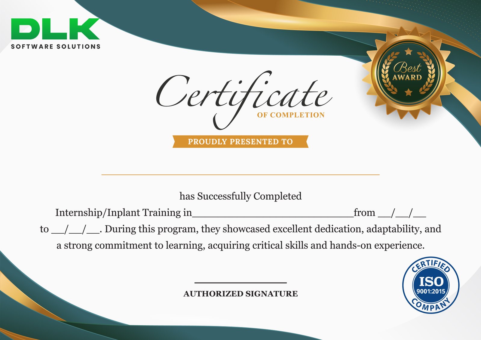 Training Certificate